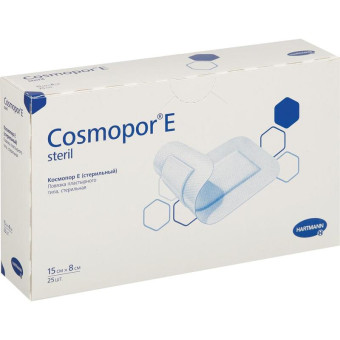 Пластырь-повязка Cosmopor E послеоперационная стерильная 15 х 8 см (25 штук в упаковке)
