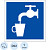 Знак безопасности Питьевая вода D02 (200х200 мм, пленка ПВХ)