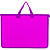 Папка-портфель пластиковая Attache Neon А4+ розовая (340x40х245 мм, 1 отделение)
