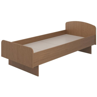 Кровать односпальная КР04.9 для общежитий (орех, 1932х852х670 мм)