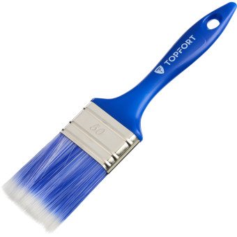 Кисть малярная плоская TOPFORT Aqua Performance из искусственной щетины  50x15 мм с пластиковой рукояткой