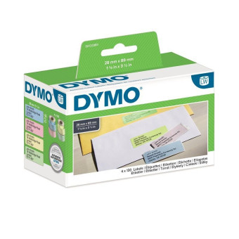 Картридж для принтера этикеток DYMO S0722380 (89x28 мм, цвет ленты желтый/розовый/синий/зеленый, шрифт черный)
