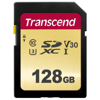 Карта памяти Transcend SDXC 128 Gb Class 10 (U3) (TS128GSDC500S)