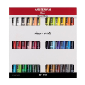 Краски акриловые Royal Talens Amsterdam Standard 36 цветов по 20 мл