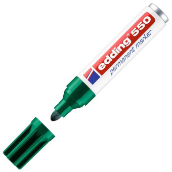 Маркер перманентный Edding 550/4 зеленый (толщина линии 3-4 мм)