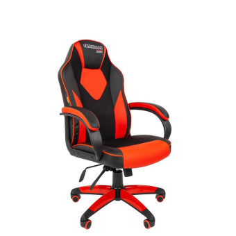 Кресло игровое Chairman Game 17 черное/красное (экокожа/ткань/пластик)