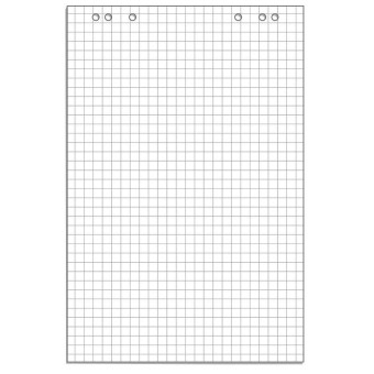 Бумага для флипчартов Attache 67.5х98 см белая 50 листов в клетку, белизна 92%, плотность 80 г/кв.м