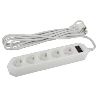 Сетевой фильтр Эра на 5 розеток 1,5 метра (USF-5es-1.5m-W)