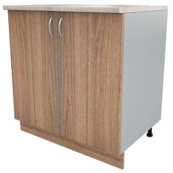 Шкаф напольный Ринг АТ 080 (дуб шамони темный/серый, 800х600х850 мм)