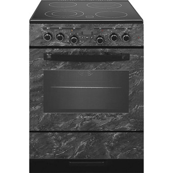 Плита электрическая Gefest ЭПНД6560-030053 стандартной ширины черная  (стеклокерамика, 4 конфорки, 55 литров)