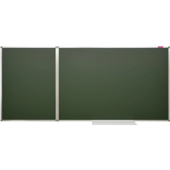Доска магнитно-меловая Attache 100x225 см двухсекционная (складная, антибликовая поверхность, полочка для маркеров)