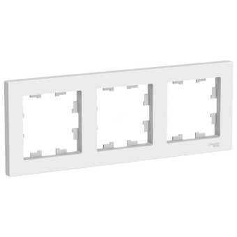 Рамка трехместная Schneider Electric AtlasDesign белая (ATN000103)