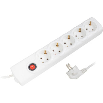 Сетевой фильтр BigTech BT510-5-W на 5 розеток 5 метров