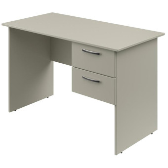 Стол для преподавателя с тумбой (серый, 1200x600x760 мм, 2 ящика)