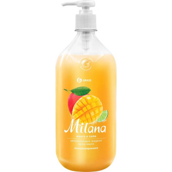Крем-мыло Grass Milana Манго и лайм увлажняющее 1 л