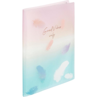 Папка файловая на 20 файлов Attache Selection Перья А4 15 мм с рисунком (толщина обложки 0.4 мм)