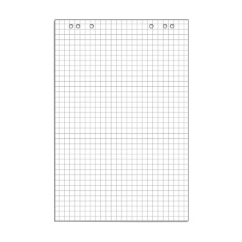 Бумага для флипчартов Attache 67.5х98 см белая 10 листов в клетку (80 г/кв.м)
