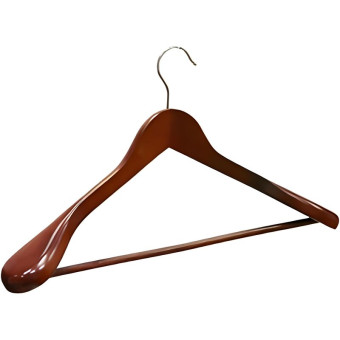 Вешалка-плечики для верхней одежды дерево темное (размер 44-48, 3 штуки в упаковке)