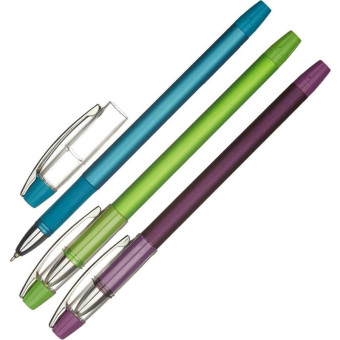 Ручка шариковая Attache Selection Pearl touch Glide синяя (толщина линии 0.3 мм)