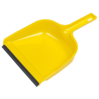 Совок для мусора с резиновой кромкой Hillbrush DP1 Y пластиковый желтый (ширина рабочей части 20.3 см)