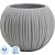Кашпо с поддоном La decoro Сфера Мини 0.3 л серый жемчуг (9.7x8.5 см)