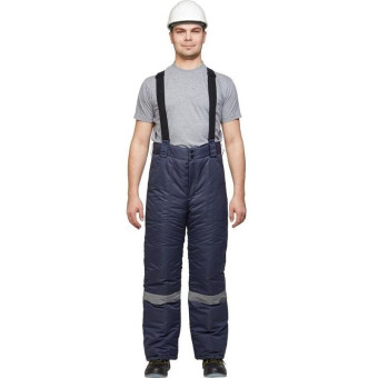 Брюки рабочие зимние мужские з28-БР с СОП синие из ткани таслан (размер 48-50, рост 182-188)