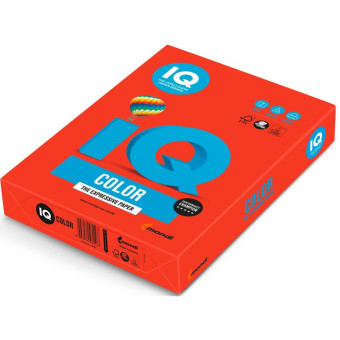 Бумага цветная для печати IQ Color красная интенсив CO44 (А4, 80 г/кв.м, 500 листов)