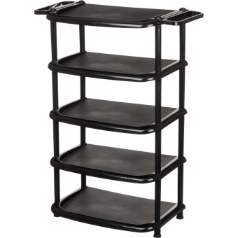 Этажерка для обуви 8001 пятисекционная черная 480х310х840 мм