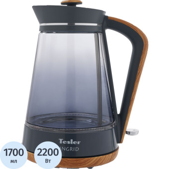 Чайник электрический Tesler KT-1750 серый (201189)