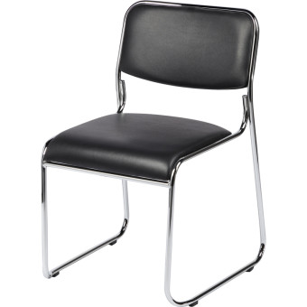 Стул офисный Easy Chair 802VP чёрный (экокожа, металл)