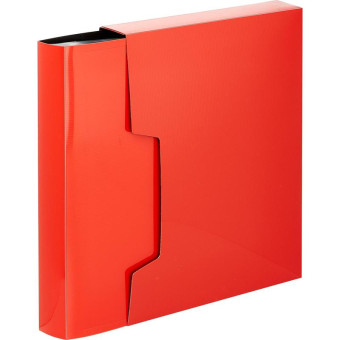 Папка файловая на 100 файлов Комус Line A4 40 мм красная в коробе (толщина обложки 0.7 мм)