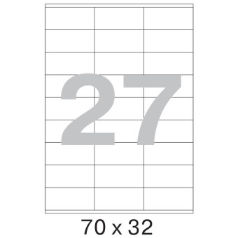 Этикетки самоклеящиеся Office Label 70x32 мм (27 штук на листе A4, 100 листов в упаковке)