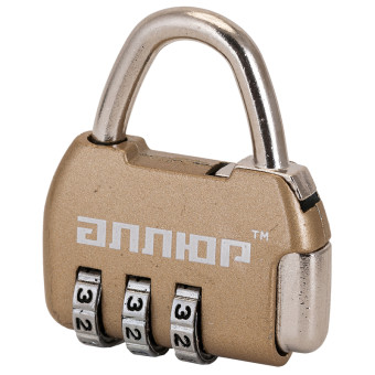 Замок навесной кодовый Аллюр ВС1К-35/4 GP 35 мм золотистый