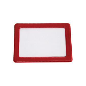 Чехол для проездного билета прозрачный/красный