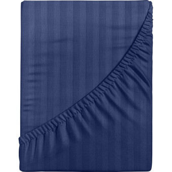 Простыня на резинке Verossa Indigo 220x240 см страйп 125 г/кв.м синяя