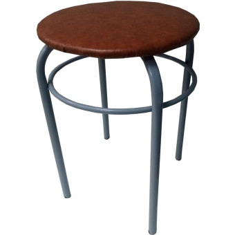 Табурет Сатурн 18 коричневый (искусственная кожа, металл)