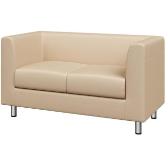 Диван двухместный Домино бежевый (экокожа)