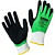 Перчатки рабочие защитные TOPFORT Шелдер Лат Сэнди нейлоновые с  латексным покрытием зелёные/чёрные (неполный облив двойной, размер 10)