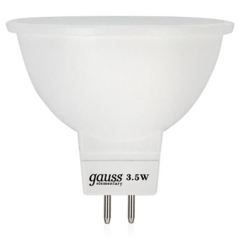 Лампа светодиодная Gauss LED Elementary 3,5 Вт GU5.3 рефлектор 4100K мягкий нейтральный белый свет