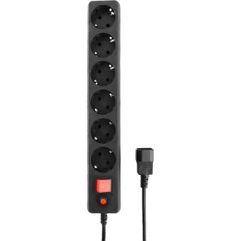 Сетевой фильтр Гарнизон ECL-5-UPS-B-1.8 на 5 розеток 1.8 метра