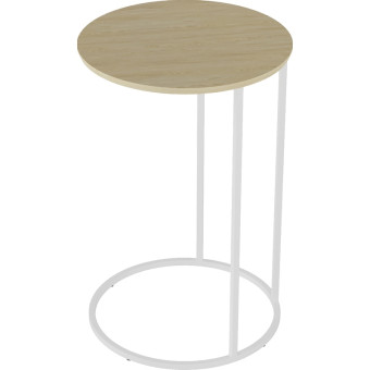 Стол придиванный Калифорния Остин (дуб янтарный/белый, 450х450х705 мм)