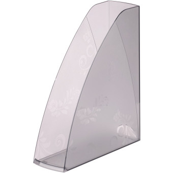 Лоток вертикальный для бумаг Комус Русская Серия 85 мм пластиковый серый