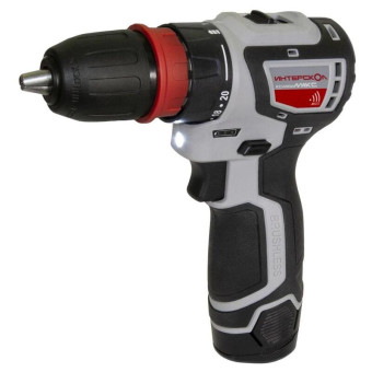 Дрель-шуруповерт безударная аккумуляторная Интерскол ДА-10/12В МиниМАКС 12 В Li-ion 2 АКБ 2 Ач+ЗУ (687.2.2.77)