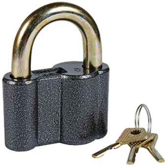 Замок навесной Чебоксары ВС 2 А 81 мм серый