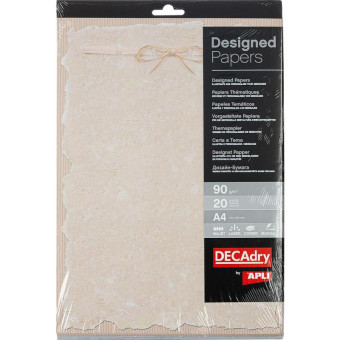 Дизайн-бумага Decadry Пергамент (A4, 90 г/кв.м, 20 листов в упаковке)