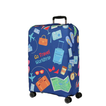 Чехол для чемодана Fabretti синий (W1024-M)