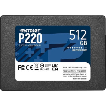 SSD накопитель Patriot Memory P220S512G25 512 ГБ