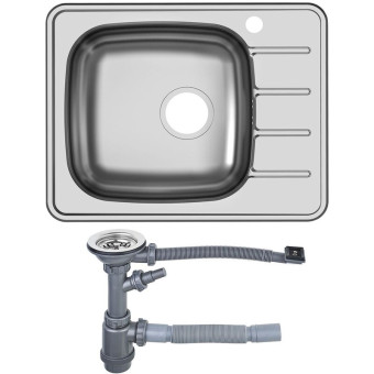 Мойка Комплект Юкинокс Гранд GRM600.480-GT6K2L&S701 с выпуском  (600х480х175 мм)