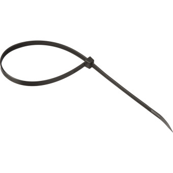 Хомут (стяжка) пластиковый TOPFORT 400х7.6 мм чёрный 100 штук