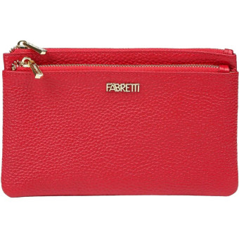 Кошелек женский Fabretti из натуральной кожи красного цвета (Q602D-4)